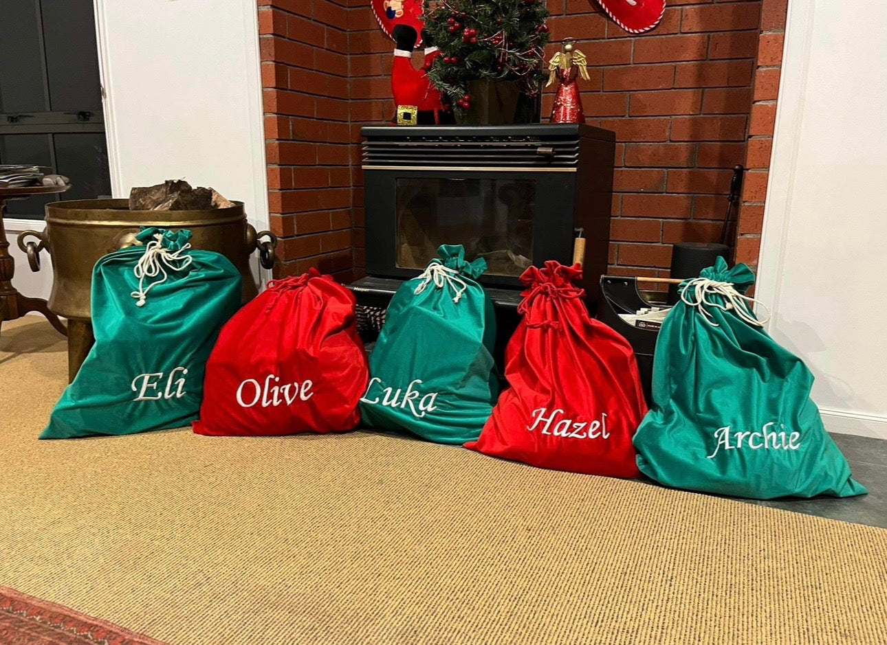 Personalised Velvet Santa Sack